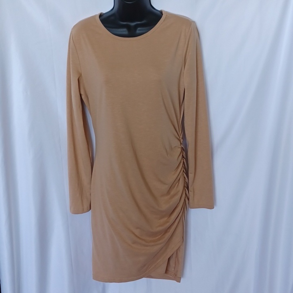 Kirundo dress Size Medium, bodycon, tan